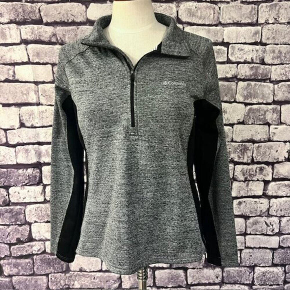 Columbia Black & Gray Quarter Zip Jacket Size L